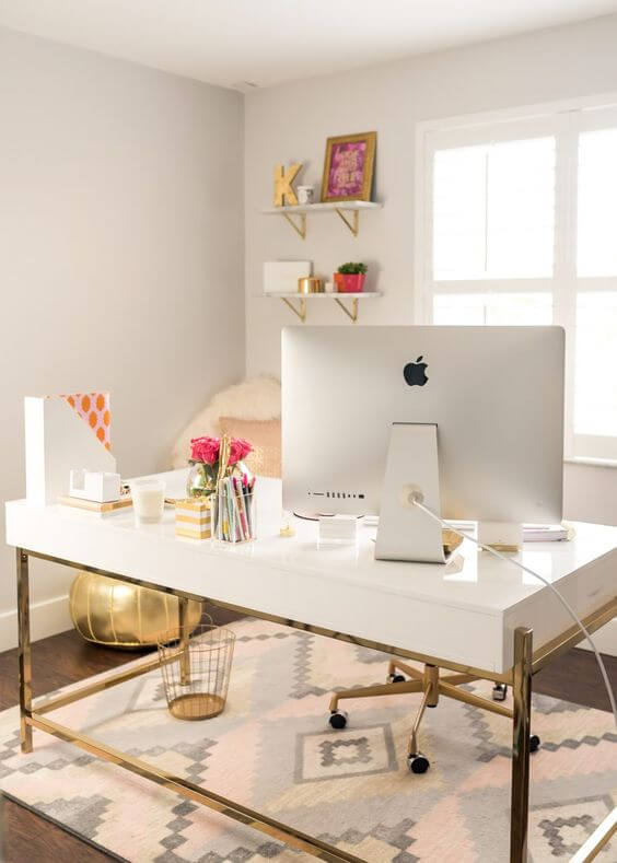 feminine home office