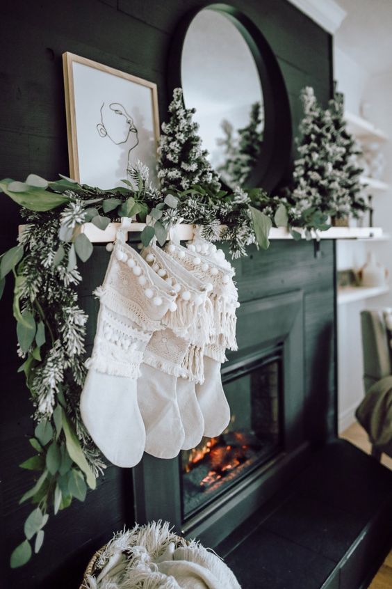 mantle idea with garlands