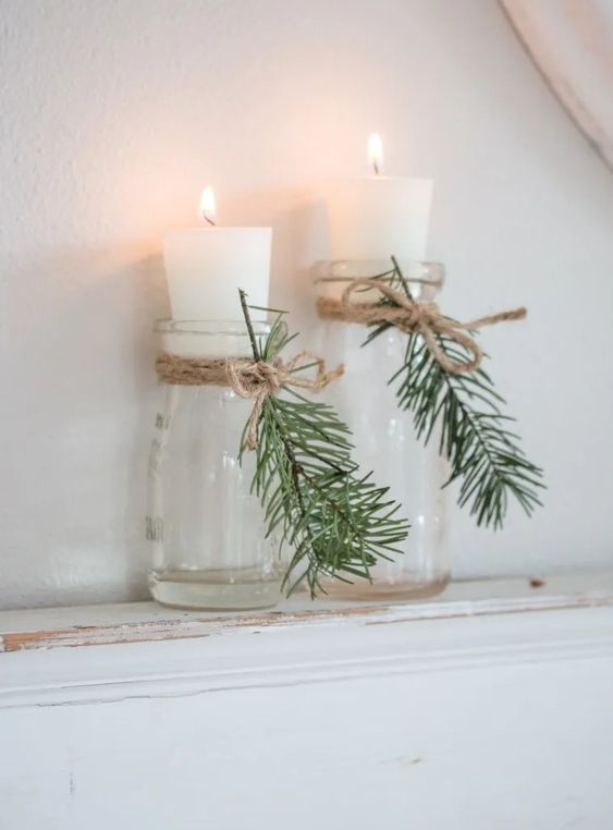 minimal candle and vase