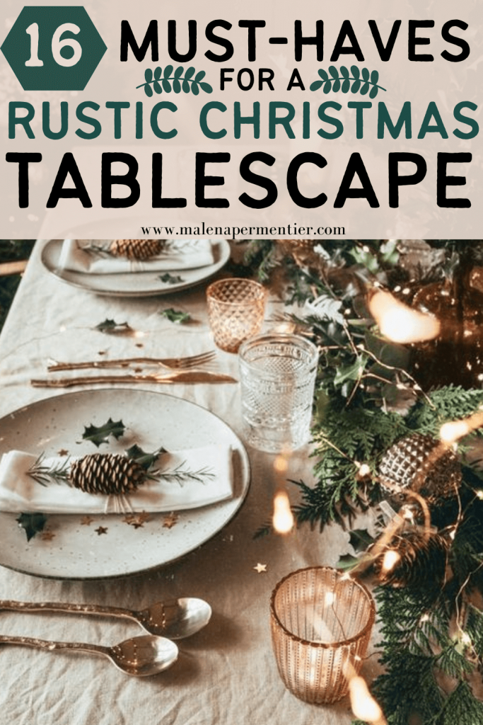 rustic christmas tablescape