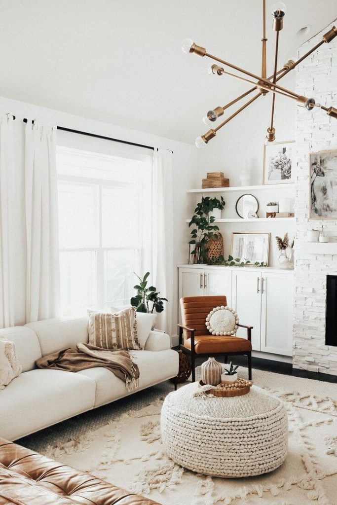 use an ottoman as coffee table