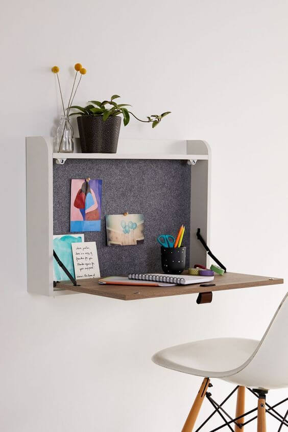 tiny wall mounted desk