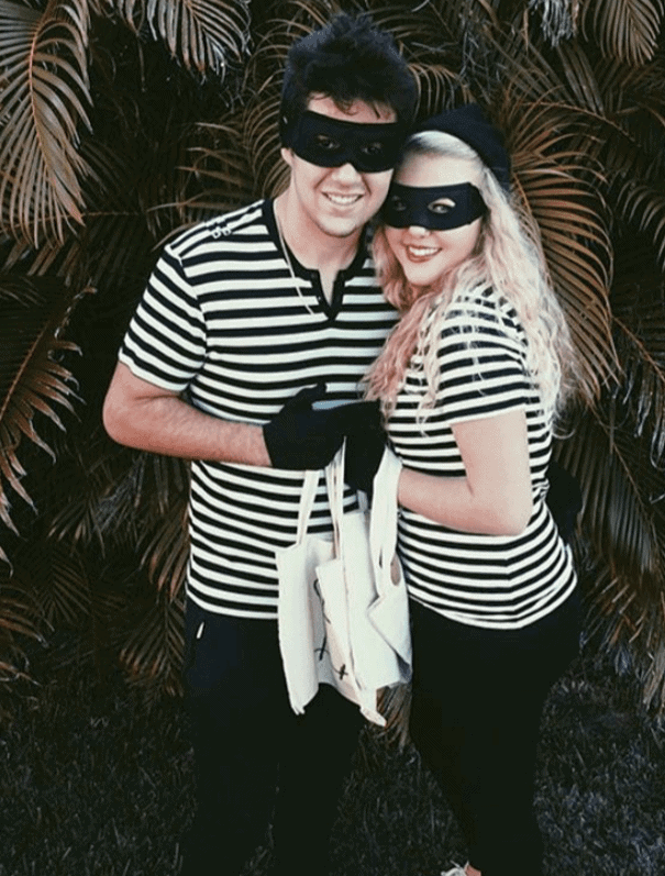 robbers couple college halloween costume