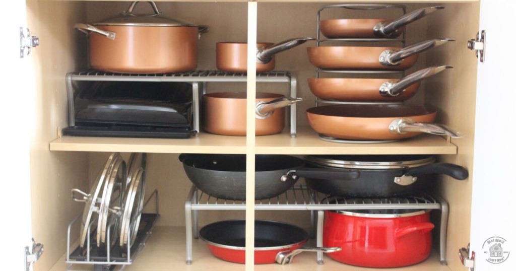 pots and pans rack cabinet