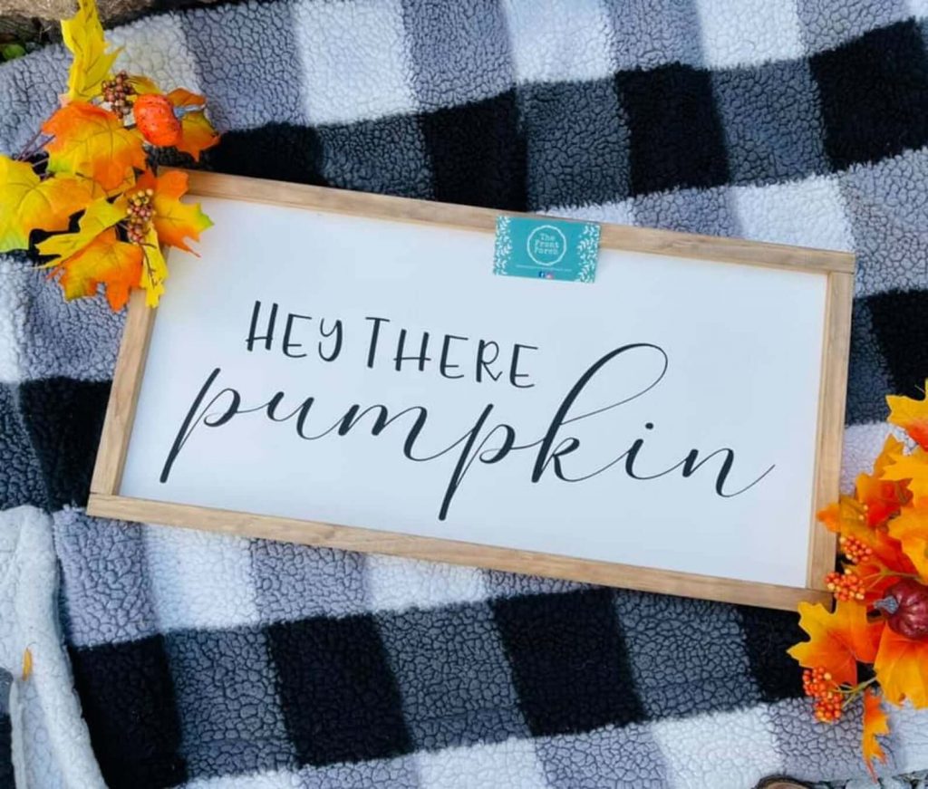 halloween decor hey there pumpkin sign