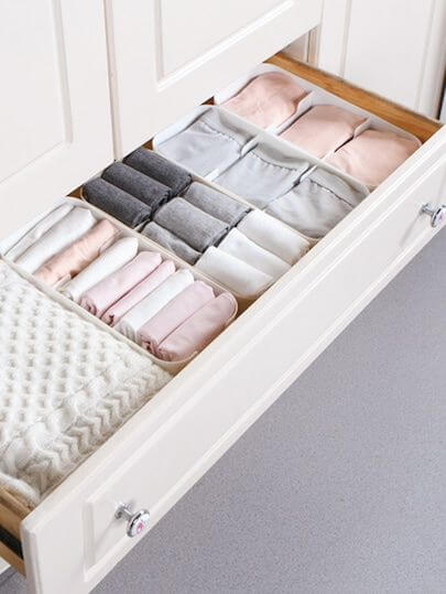 shallow drawer storage